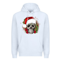 White skull Christmas cactus Premium Hoodie - JahusDesignShop