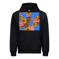 Black basic sunflower and leopard Urban Hoodie - AdoDesignShop