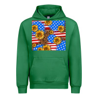 Emerald basic sunflower and leopard Urban Hoodie - AdoDesignShop