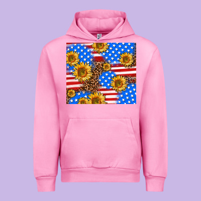 Basic Sunflower And Leopard Urban Hoodie Designed By Adodesignshop
