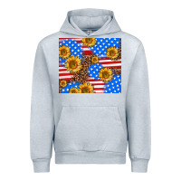 Heather Grey basic sunflower and leopard Urban Hoodie - AdoDesignShop