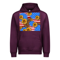 Mauve Wine basic sunflower and leopard Urban Hoodie - AdoDesignShop