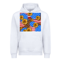White basic sunflower and leopard Urban Hoodie - AdoDesignShop