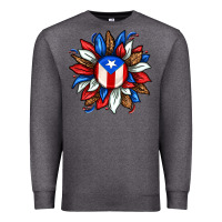 Charcoal Heather puerto rico sunflower Premium Sweatshirt - texasbilliewilder