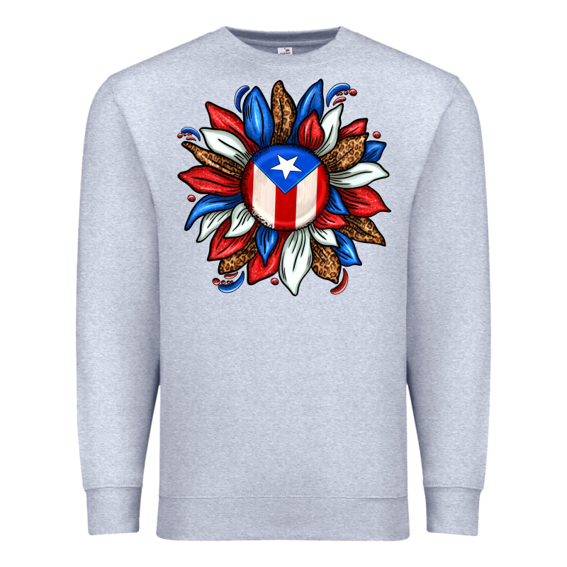 Puerto Rico Sunflower Premium Sweatshirt by texasbilliewilder | Teevron