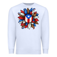 White puerto rico sunflower Premium Sweatshirt - texasbilliewilder