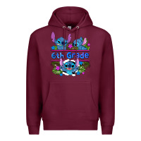 Burgundy preview flower stitch 6 th grade Premium Hoodie - AdoDesignShop