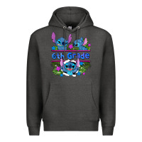 Charcoal Heather preview flower stitch 6 th grade Premium Hoodie - AdoDesignShop