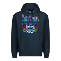 Navy preview flower stitch 6 th grade Premium Hoodie - AdoDesignShop