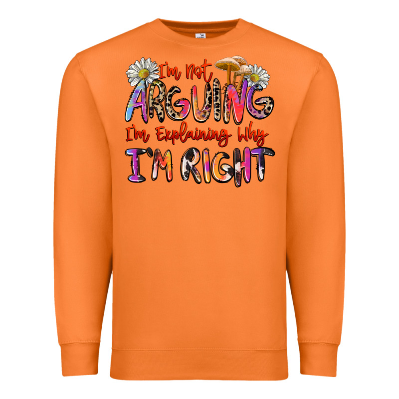 I'm Not Arguing I'm Explaining Why I'm Right Premium Sweatshirt by Zillion Design Studio | Teevron
