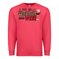 Cardinal i run on sarcasm and wine Premium Sweatshirt - Zillion Design Studio