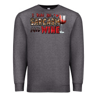 Charcoal Heather i run on sarcasm and wine Premium Sweatshirt - Zillion Design Studio