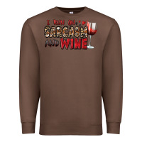 Chestnut i run on sarcasm and wine Premium Sweatshirt - Zillion Design Studio