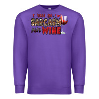 Purple i run on sarcasm and wine Premium Sweatshirt - Zillion Design Studio