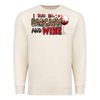 Sandshell i run on sarcasm and wine Premium Sweatshirt - Zillion Design Studio