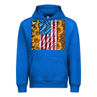Cobalt american realistic flag Urban Hoodie - AdoDesignShop