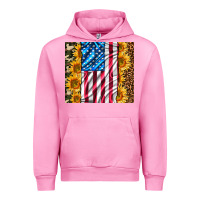Fuchsia Pink american realistic flag Urban Hoodie - AdoDesignShop