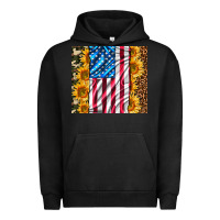Pigment Black american realistic flag Urban Hoodie - AdoDesignShop