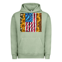 Pigment Oil Green american realistic flag Urban Hoodie - AdoDesignShop