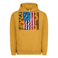 Pigment Peanut Butter american realistic flag Urban Hoodie - AdoDesignShop