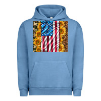 Pigment Pebble Blue american realistic flag Urban Hoodie - AdoDesignShop