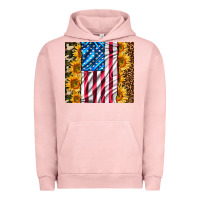 Pigment Salmon american realistic flag Urban Hoodie - AdoDesignShop