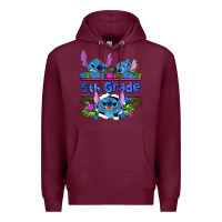 Burgundy preview flower stitch 5th grade Premium Hoodie - AdoDesignShop