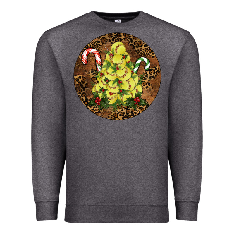 Softball Leopard Christmas Premium Sweatshirt by RanaPortraitStore | Teevron