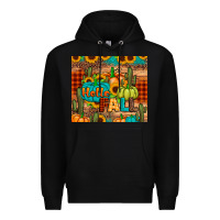 Black hello fall pumpkin Premium Hoodie - JahusDesignShop