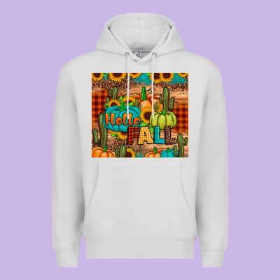 Hello Fall Pumpkin Premium Hoodie Designed By Jahusdesignshop