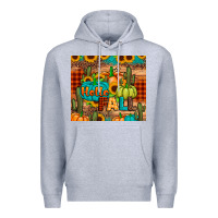 Heather Grey hello fall pumpkin Premium Hoodie - JahusDesignShop