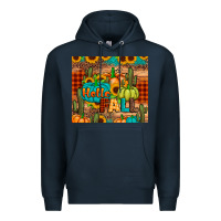 Navy hello fall pumpkin Premium Hoodie - JahusDesignShop