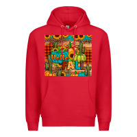 Red hello fall pumpkin Premium Hoodie - JahusDesignShop