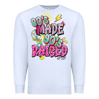 White 80s made 90s raised Premium Sweatshirt - texasbilliewilder