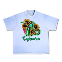 Grape Ice Capricorn Zodiac Sign Sunflower Leopard Serape Urban Heavy Tee - RanaPortraitStore