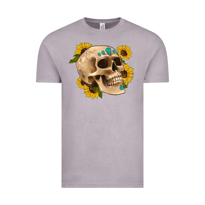 Skull Flowers And Gemstone Vintage Tee by Artiststas | Teevron