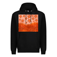 Black orange glitter star Premium Hoodie - JahusDesignShop