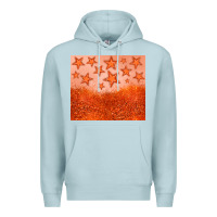 Blue Mist orange glitter star Premium Hoodie - JahusDesignShop