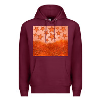 Orange Glitter Star Premium Hoodie | Teevron