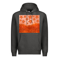Charcoal Heather orange glitter star Premium Hoodie - JahusDesignShop