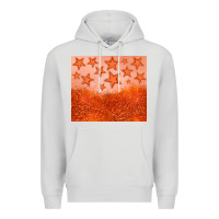 Dove Grey orange glitter star Premium Hoodie - JahusDesignShop