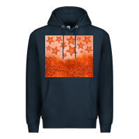 Navy orange glitter star Premium Hoodie - JahusDesignShop