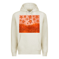 Oatmeal Heather orange glitter star Premium Hoodie - JahusDesignShop