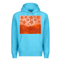 Ocean Blue orange glitter star Premium Hoodie - JahusDesignShop