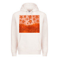 Pale Pink orange glitter star Premium Hoodie - JahusDesignShop