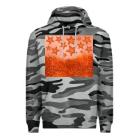 Slate Camo orange glitter star Premium Hoodie - JahusDesignShop