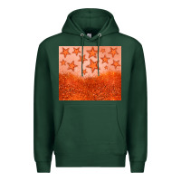 Sports Green orange glitter star Premium Hoodie - JahusDesignShop