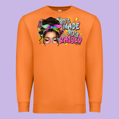 Premium Sweatshirt 80s made 90s raised messy bun