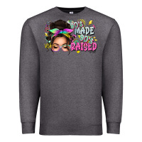 Charcoal Heather 80s made 90s raised messy bun Premium Sweatshirt - texasbilliewilder
