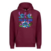 Burgundy preview flower stitch 4 th grade Premium Hoodie - AdoDesignShop